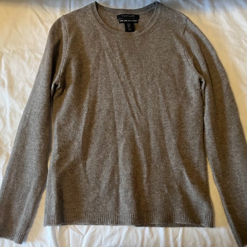 100% Cashmere Sweater Taupe